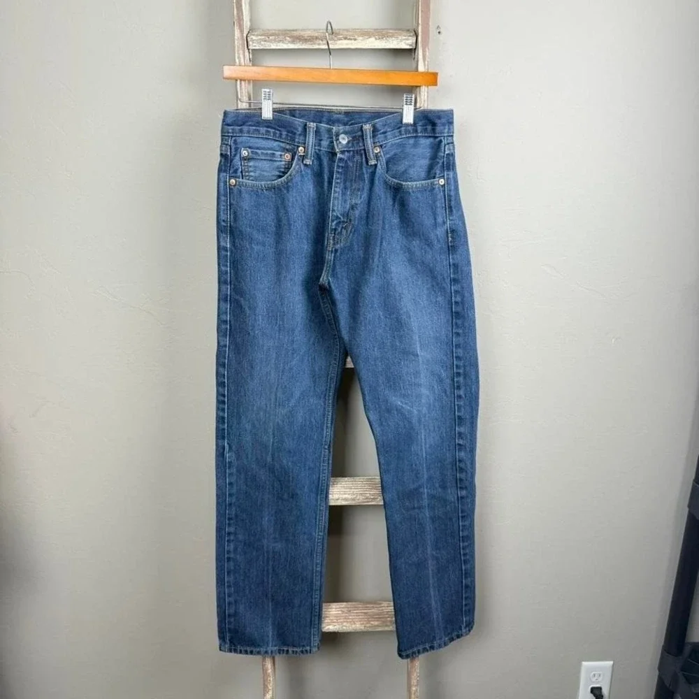 Mens Levi Strauss 505 Blue Denim Relax Fit Jeans size 30x30‎